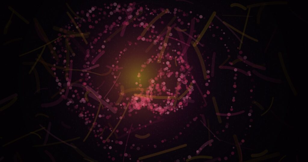 梅原龍三郎 ── 薔薇と金色の光をイメージした抽象アイキャッチ