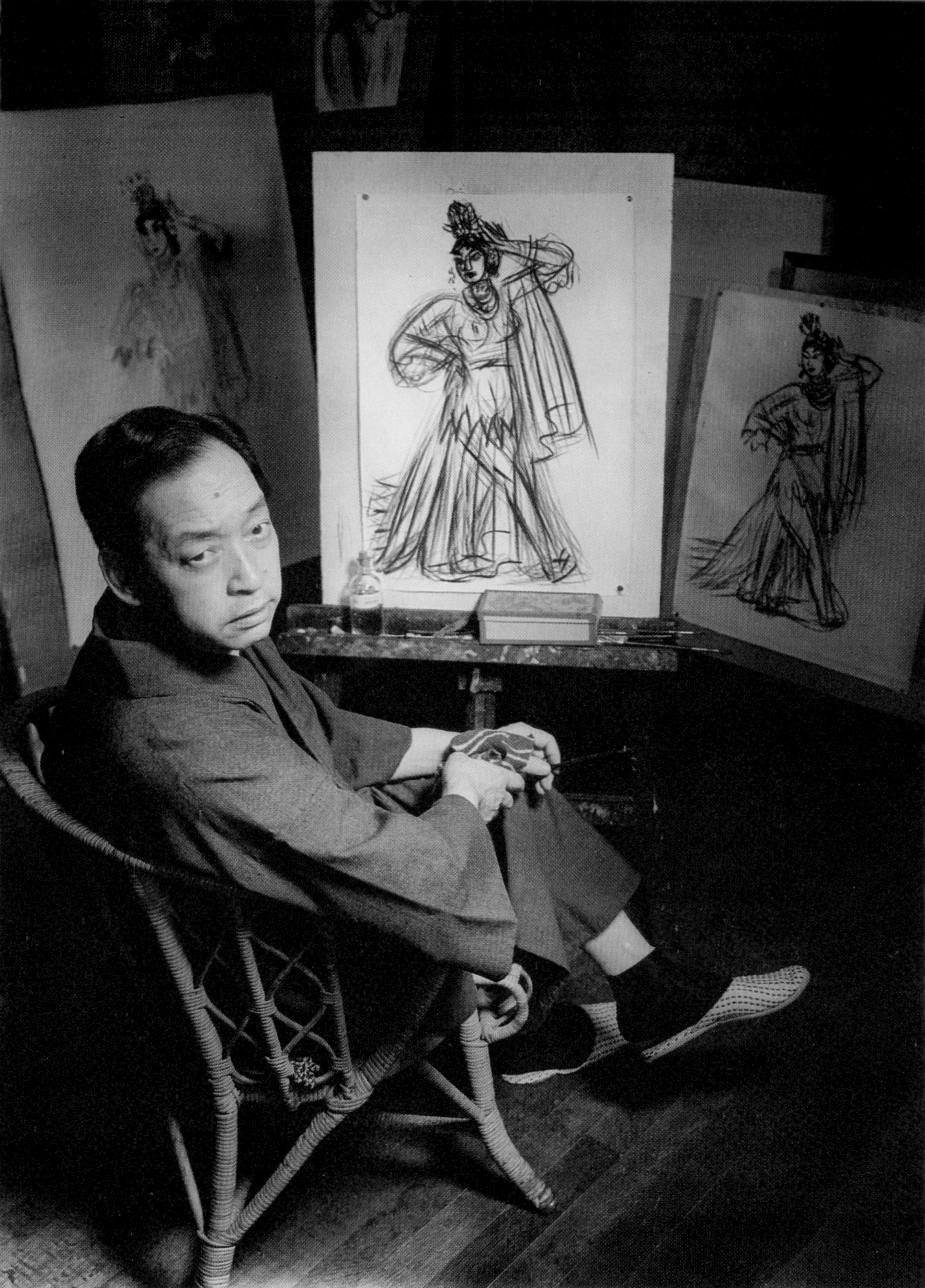 梅原龍三郎 肖像（土門拳撮影、1940年）